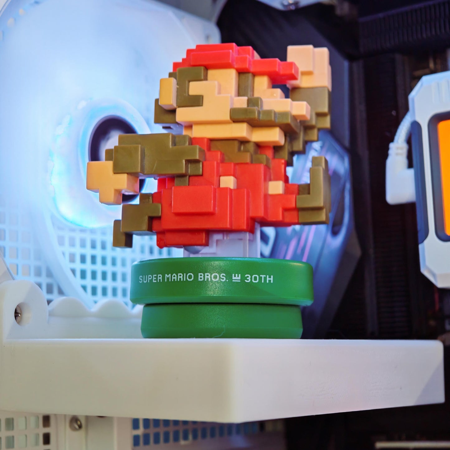 PC Figure Platform - 120mm, 140mm - PC Fan Cover - 3D Printed Gaming Computer Figurine Shelf